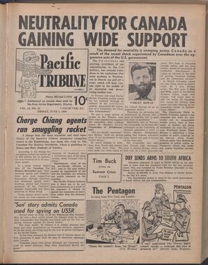   The Pacific Tribune - Friday, June 3, 1960   , page 1
