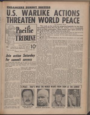   The Pacific Tribune - Friday, May 13, 1960   , page 1