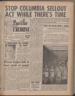   The Pacific Tribune - Thursday, April 14, 1960   , page 1