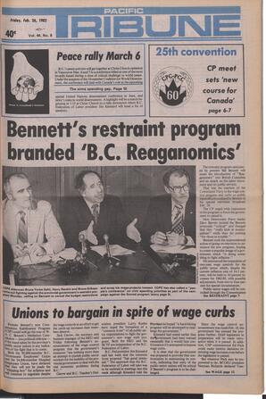   The Pacific Tribune - Friday, February 26, 1982   , page 1