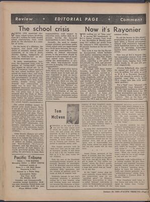   The Pacific Tribune - Friday, January 29, 1960   , page 4