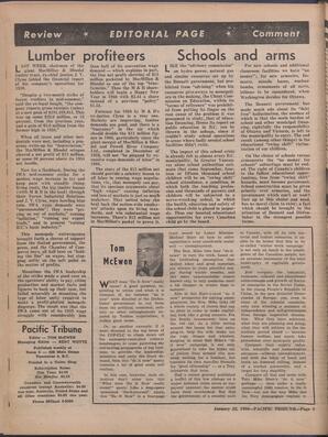   The Pacific Tribune - Friday, January 22, 1960   , page 4