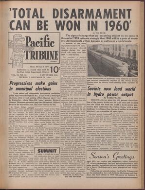   The Pacific Tribune - Thursday, December 24, 1959   , page 1