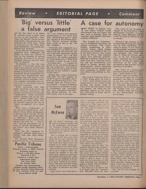   The Pacific Tribune - Friday, December 4, 1959   , page 4