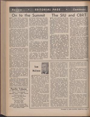   The Pacific Tribune - Friday, November 6, 1959   , page 4