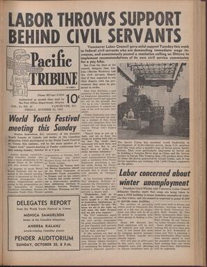   The Pacific Tribune - Friday, October 23, 1959   , page 1