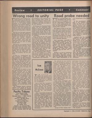   The Pacific Tribune - Friday, September 4, 1959   , page 4