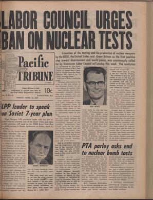   The Pacific Tribune - Friday, April 10, 1959   , page 1