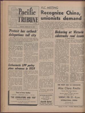   The Pacific Tribune - Friday, February 20, 1959   , page 8