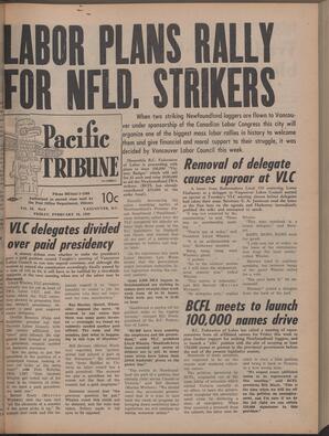   The Pacific Tribune - Friday, February 20, 1959   , page 1