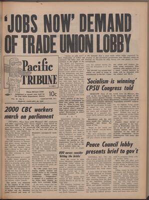   The Pacific Tribune - Friday, January 30, 1959   , page 1