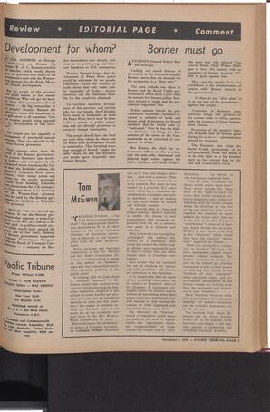   The Pacific Tribune - Friday, November 7, 1958   , page 5