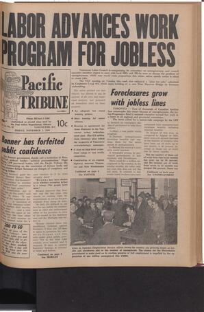   The Pacific Tribune - Friday, November 7, 1958   , page 1