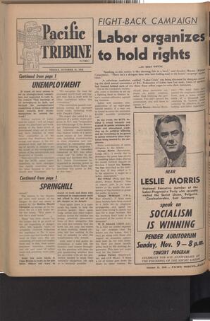   The Pacific Tribune - Friday, October 31, 1958   , page 8