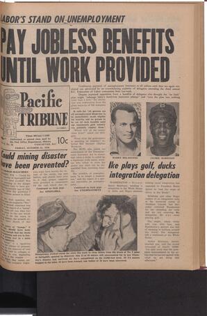   The Pacific Tribune - Friday, October 31, 1958   , page 1
