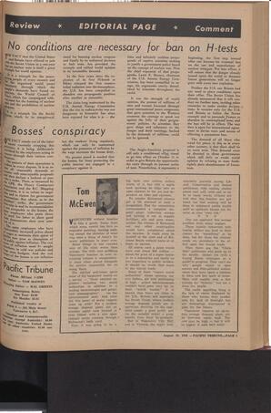   The Pacific Tribune - Friday, August 29, 1958   , page 5