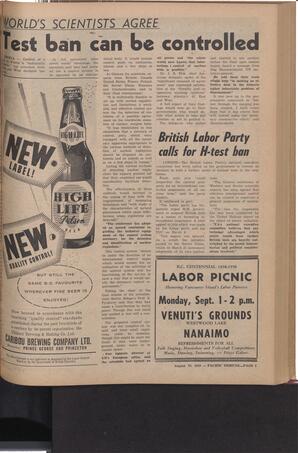   The Pacific Tribune - Friday, August 29, 1958   , page 3