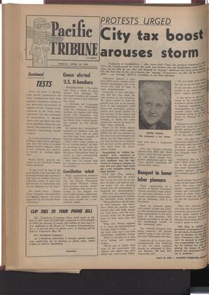   The Pacific Tribune - Friday, April 18, 1958   , page 12