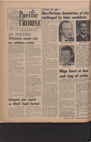   The Pacific Tribune - Friday, November 29, 1957   , page 12