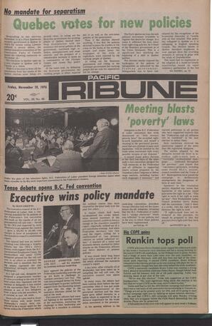   The Pacific Tribune - Friday, November 19, 1976   , page 1