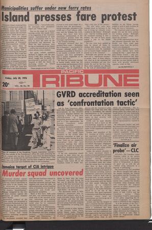   The Pacific Tribune - Friday, July 30, 1976   , page 1