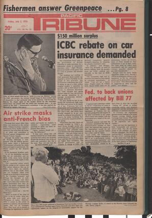   The Pacific Tribune - Friday, July 2, 1976   , page 1