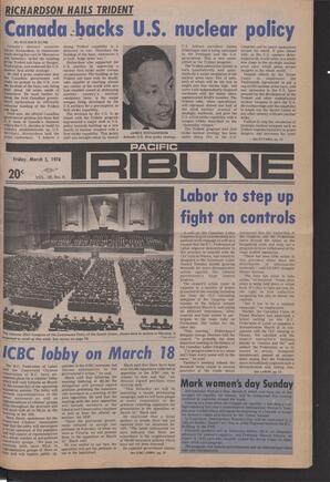   The Pacific Tribune - Friday, March 5, 1976   , page 1