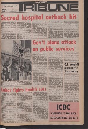   The Pacific Tribune - Friday, February 27, 1976   , page 1