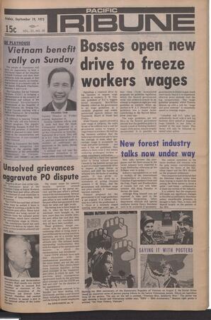   The Pacific Tribune - Friday, September 19, 1975   , page 1