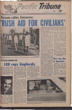   The Pacific Tribune - Friday, April 18, 1975   , page 1