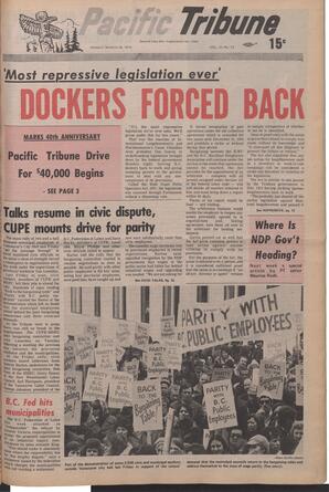   The Pacific Tribune - Friday, March 28, 1975   , page 1