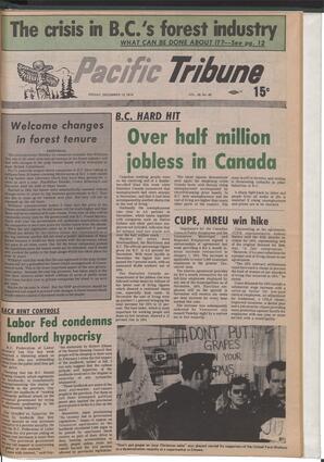   The Pacific Tribune - Friday, December 13, 1974   , page 1