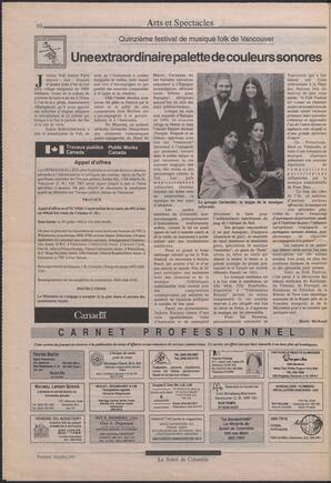 Le Soleil de Colombie, July 10, 1992, page 10