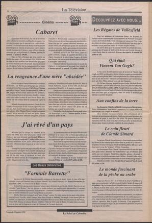 Le Soleil de Colombie, July 10, 1992, page 6