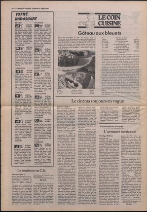 Le Soleil de Colombie, July 27, 1984, page 10