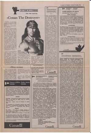 Le Soleil de Colombie, July 13, 1984, page 9