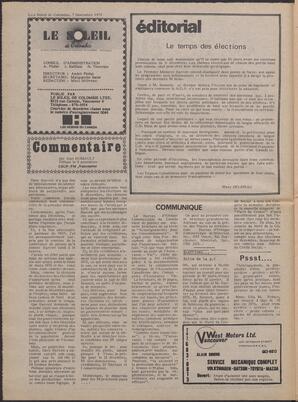 Le Soleil de Colombie, November 7, 1975, page 2