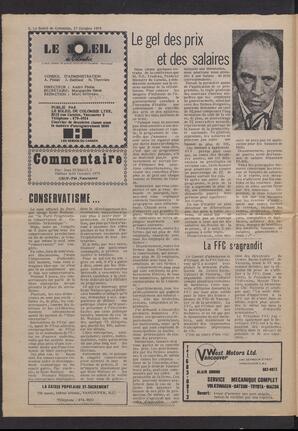 Le Soleil de Colombie, October 17, 1975, page 2