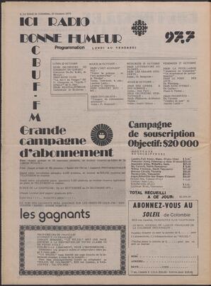 Le Soleil de Colombie, October 10, 1975, page 8