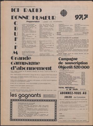 Le Soleil de Colombie, September 26, 1975, page 9
