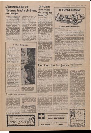 Le Soleil de Colombie, April 19, 1974, page 9