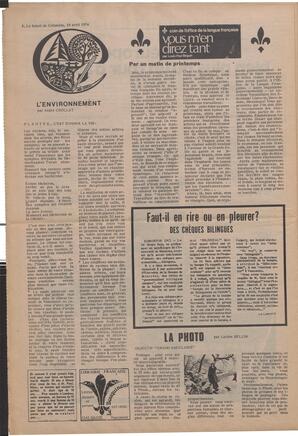 Le Soleil de Colombie, April 19, 1974, page 8