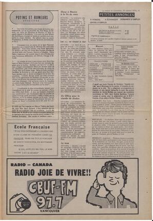 Le Soleil de Colombie, January 18, 1974, page 11