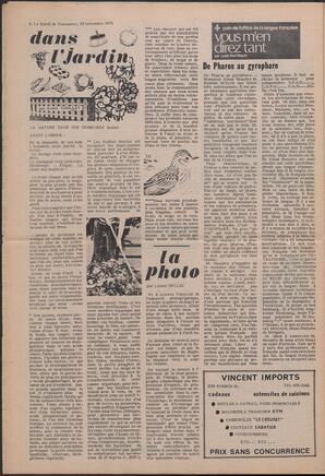 Le Soleil de Vancouver, November 23, 1973, page 8