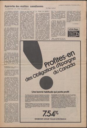 Le Soleil de Vancouver, November 2, 1973, page 5