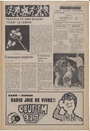 Le Soleil de Vancouver, September 7, 1973, page 12