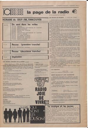 Le Soleil de Vancouver, September 7, 1973, page 6