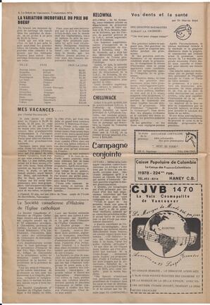 Le Soleil de Vancouver, September 7, 1973, page 5