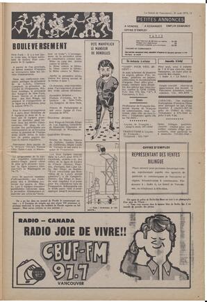 Le Soleil de Vancouver, August 31, 1973, page 11
