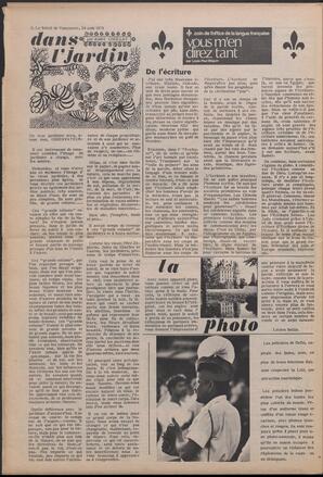 Le Soleil de Vancouver, August 24, 1973, page 8